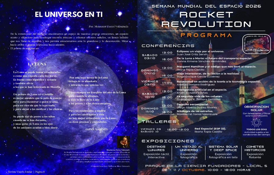 Ya está la edición No. 079 de "Viajero Estelar"correspondiente al mes de Octubre 2026.